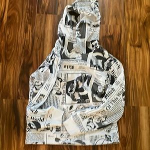 Stitch Newspaper Hoodie (no zipper)